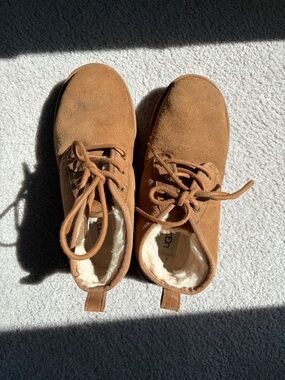 UGG Chestnut Suede Lace-Up Ankle Shoes